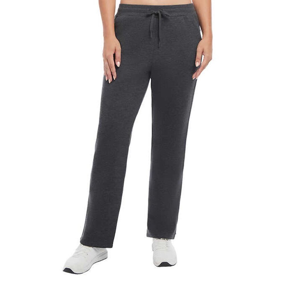 NEW Danskin Straight Leg Fleece Pants | Grey